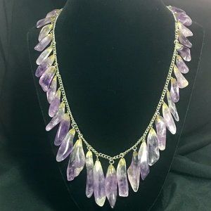 Vintage Chunky Amethyst Necklace
